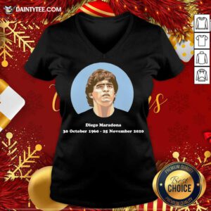 RIP Diego Maradona 30 10 1960 – 25 11 2020 Signature V-neck- Design By Daintytee.com