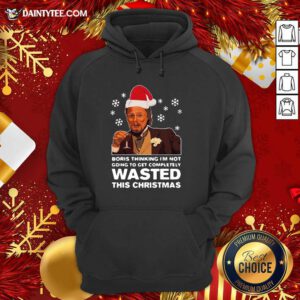 Santa Leonardo Dicaprio Boris Thinking I’m Not Going To Get Completely Wasted This Christmas Hoodie- Design By Daintytee.com