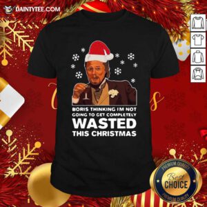 Santa Leonardo Dicaprio Boris Thinking I’m Not Going To Get Completely Wasted This Christmas Shirt- Design By Daintytee.com