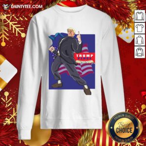 Trump Pence 2020 American Flag Sweatshirt- Design By Daintytee.com