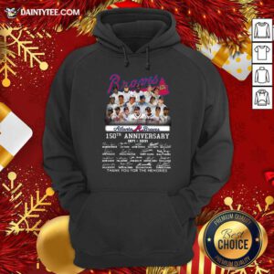 Atlanta Braves 150th Anniversary 1871 2021 Thank You For The Memories Signature Hoodie- Design By Daintytee.com