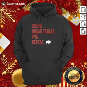 Buffalo Bills Drink Break Tables Win Repeat V-neck- Design By Daintytee.com