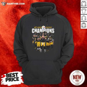 Pittsburgh Steelers AFC North Division Champions Signatures Hoodie- Design By Daintytee.com