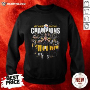Pittsburgh Steelers AFC North Division Champions Signatures Sweatshirt- Design By Daintytee.com