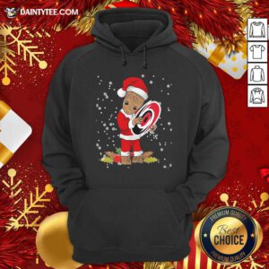 Santa Baby Groot Hug Carolina Hurricanes Christmas Hoodie- Design By Daintytee.com