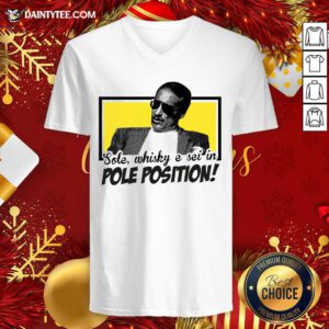 Sole Whisky E Sei In Pole Position V-neck- Design By Daintytee.com