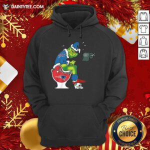 The Grinch Pittsburgh Steelers Shit On Toilet Cleveland Browns And Other Teams Christmas Hoodie- Design By Daintytee.com