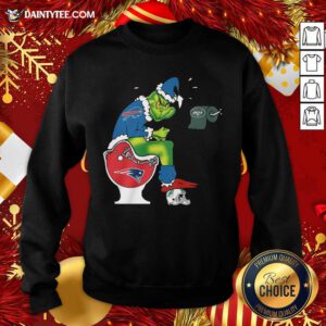 The Grinch Pittsburgh Steelers Shit On Toilet Cleveland Browns And Other Teams Christmas Sweatshirt- Design By Daintytee.com