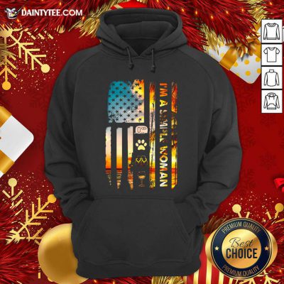 American Flag I’m A Simple Woman I Like Camping Dog Paw Flip Flops And Wine Hoodie- Design By Daintytee.com