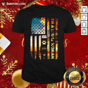 American Flag I’m A Simple Woman I Like Camping Dog Paw Flip Flops And Wine Shirt- Design By Daintytee.com