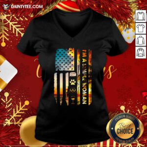 American Flag I’m A Simple Woman I Like Camping Dog Paw Flip Flops And Wine V-neck- Design By Daintytee.com