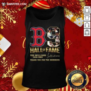 B9 Hall Of Fame Ted Williams 1939-1960 Thank You For The Memories Signature Tank Top- Design By Daintytee.com