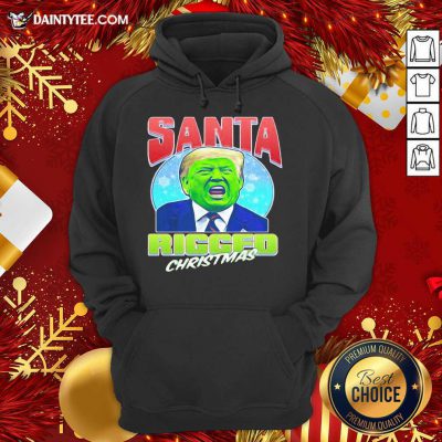 Santa Ricced Christmas Donald Trump Christmas Hoodie- Design By Daintytee.com