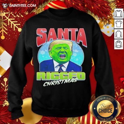 Santa Ricced Christmas Donald Trump Christmas Sweatshirt- Design By Daintytee.com
