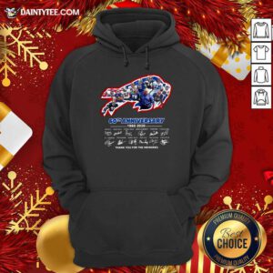 Buffalo Bills 60th Anniversary 1960-2020 Thank You For The Memories Signatures Hoodie- Design By Daintytee.com
