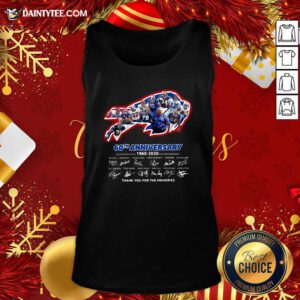 Buffalo Bills 60th Anniversary 1960-2020 Thank You For The Memories Signatures Tank Top- Design By Daintytee.com