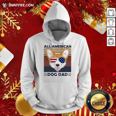Corgi All American Dog Dad Vintage Hoodie- Design By Daintytee.com Corgi All American Dog Dad Vintage Hoodie- Design By Daintytee.com
