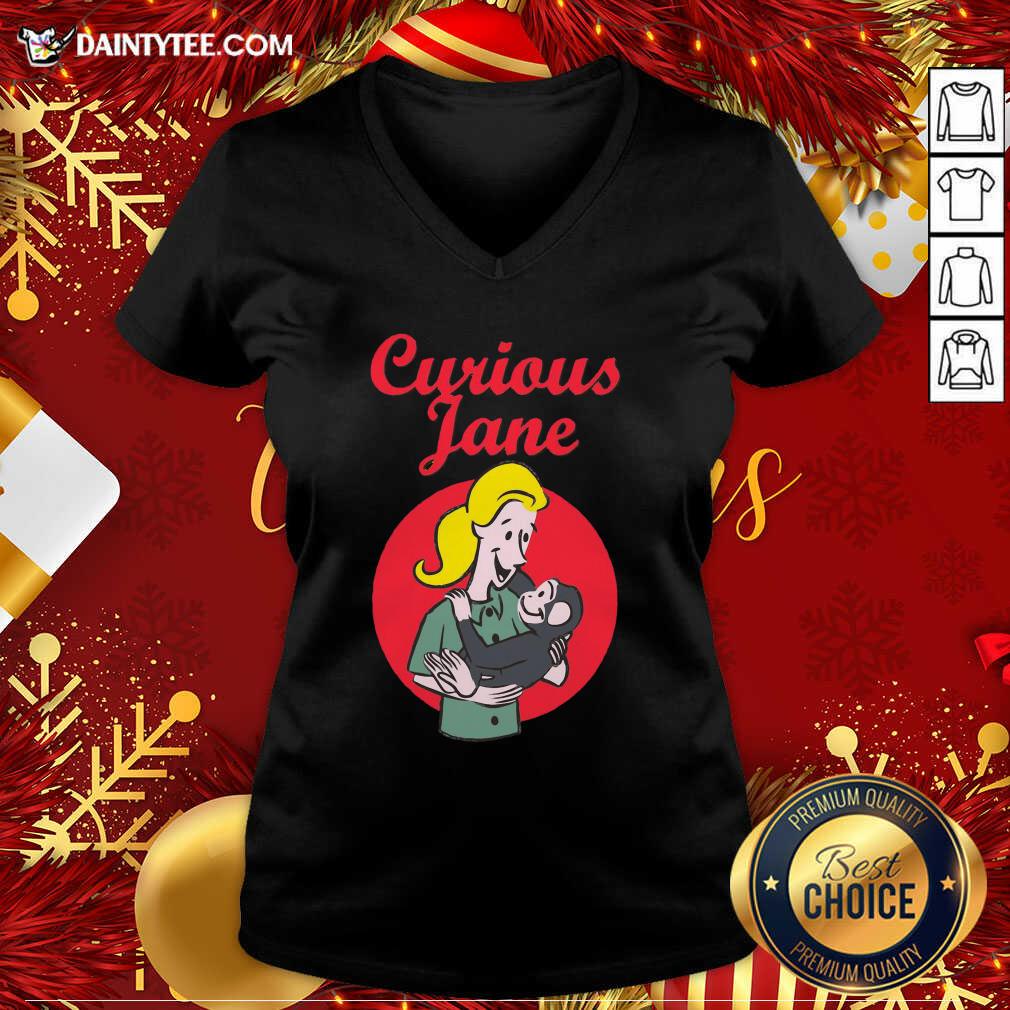 Curious Jane V-neck- Design By Daintytee.com Curious Jane V-neck- Design By Daintytee.com