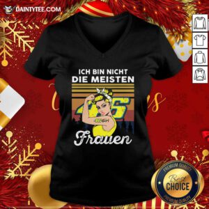 Ich Bin Nicht Die Meisten Frauen 46 Girl Tattoo V-neck- Design By Daintytee.com