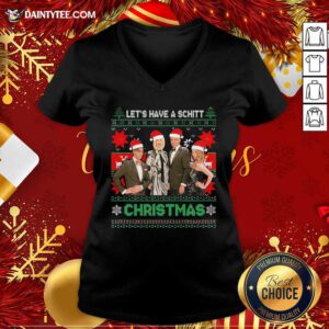 Schitts Creek Characters Lets Have A Schitt Christmas V-neck- Design By Daintytee.com