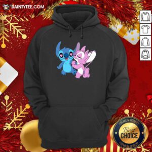 Couple Stitch Angel Love Hoodie - Design By Daintytee.com