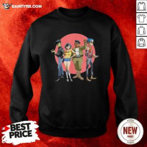 Gorillaz Group Circle Rise Sweatshirt- Design By Daintytee.com