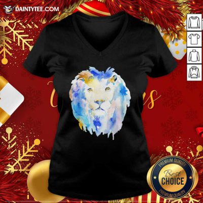 Lion Be Brave V-neck- Design By Daintytee.com