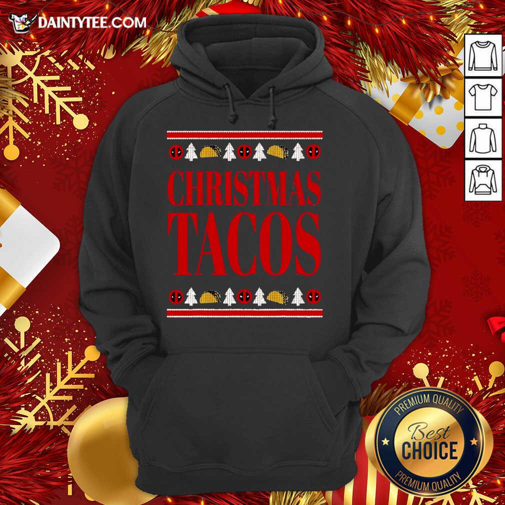 Marvel Deadpool Wade Wilson Christmas Tacos Holiday Hoodie- Design By Daintytee.com Marvel Deadpool Wade Wilson Christmas Tacos Holiday Hoodie- Design By Daintytee.com