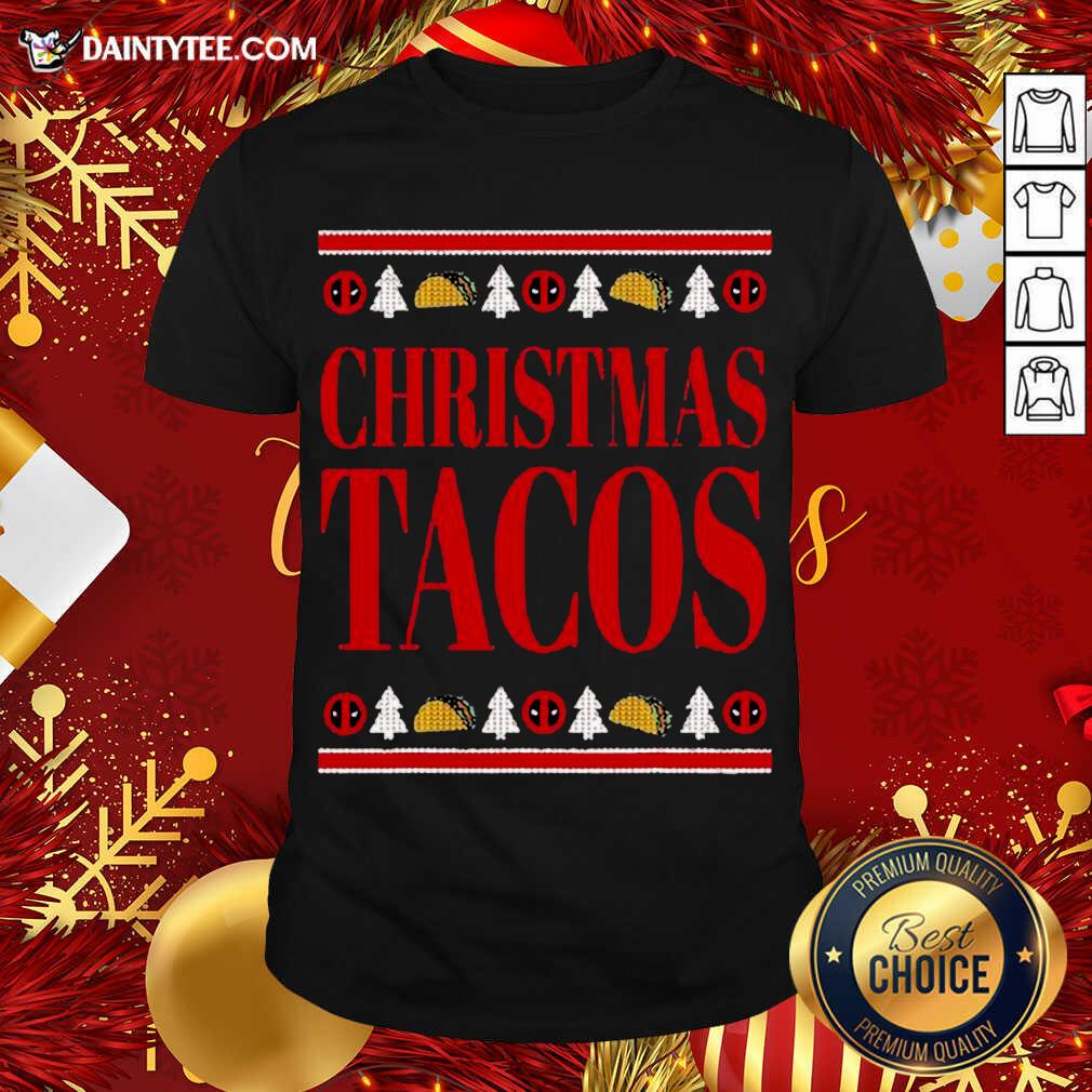 Marvel Deadpool Wade Wilson Christmas Tacos Holiday Shirt- Design By Daintytee.com