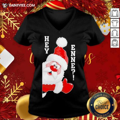 Santa Claus Hey Enne Christmas V-neck- Design By Daintytee.com