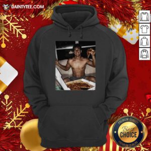 Tyler Cameron Pizza Love Light Blue Hoodie- Design By Daintytee.com