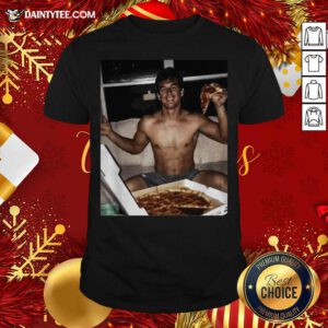 Tyler Cameron Pizza Love Light Blue Shirt- Design By Daintytee.com