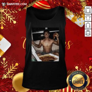 Tyler Cameron Pizza Love Light Blue Tank Top- Design By Daintytee.com