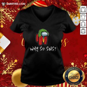 Among Us Why So Sus V-neck- Design By Daintytee.com