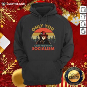 Bear Only You Can Prevent Socialism Vintage Hoodie- Design By Daintytee.com