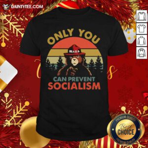 Bear Only You Can Prevent Socialism Vintage Shirt- Design By Daintytee.com