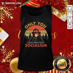 Bear Only You Can Prevent Socialism Vintage Tank Top- Design By Daintytee.com