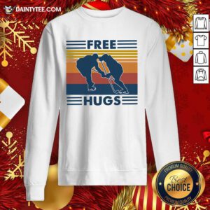 Free Hugs Vintage Retro Sweatshirt- Design By Daintytee.com