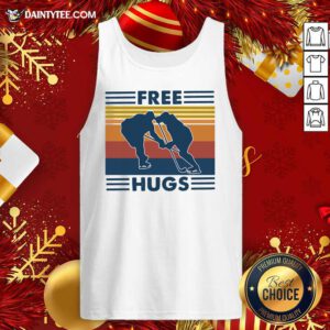 Free Hugs Vintage Retro Tank Top- Design By Daintytee.com