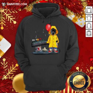 Oh Shit Pitbull And Pennywise IT Hoodie- Design By Daintytee.com