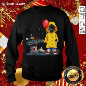 Oh Shit Pitbull And Pennywise IT Sweatshirt- Design By Daintytee.com