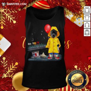 Oh Shit Pitbull And Pennywise IT Tank Top- Design By Daintytee.com