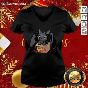 Adopt This Dragon V-neck- Design By Daintytee.com