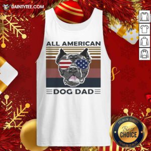 All American Dog Dad Vintage Retro Tank Top- Design By Daintytee.com