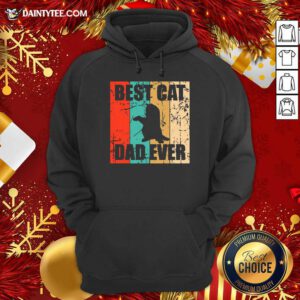 Best Cat Dad Ever Vintage Hoodie- Design By Daintytee.com