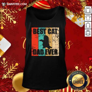 Best Cat Dad Ever Vintage Tank Top- Design By Daintytee.com