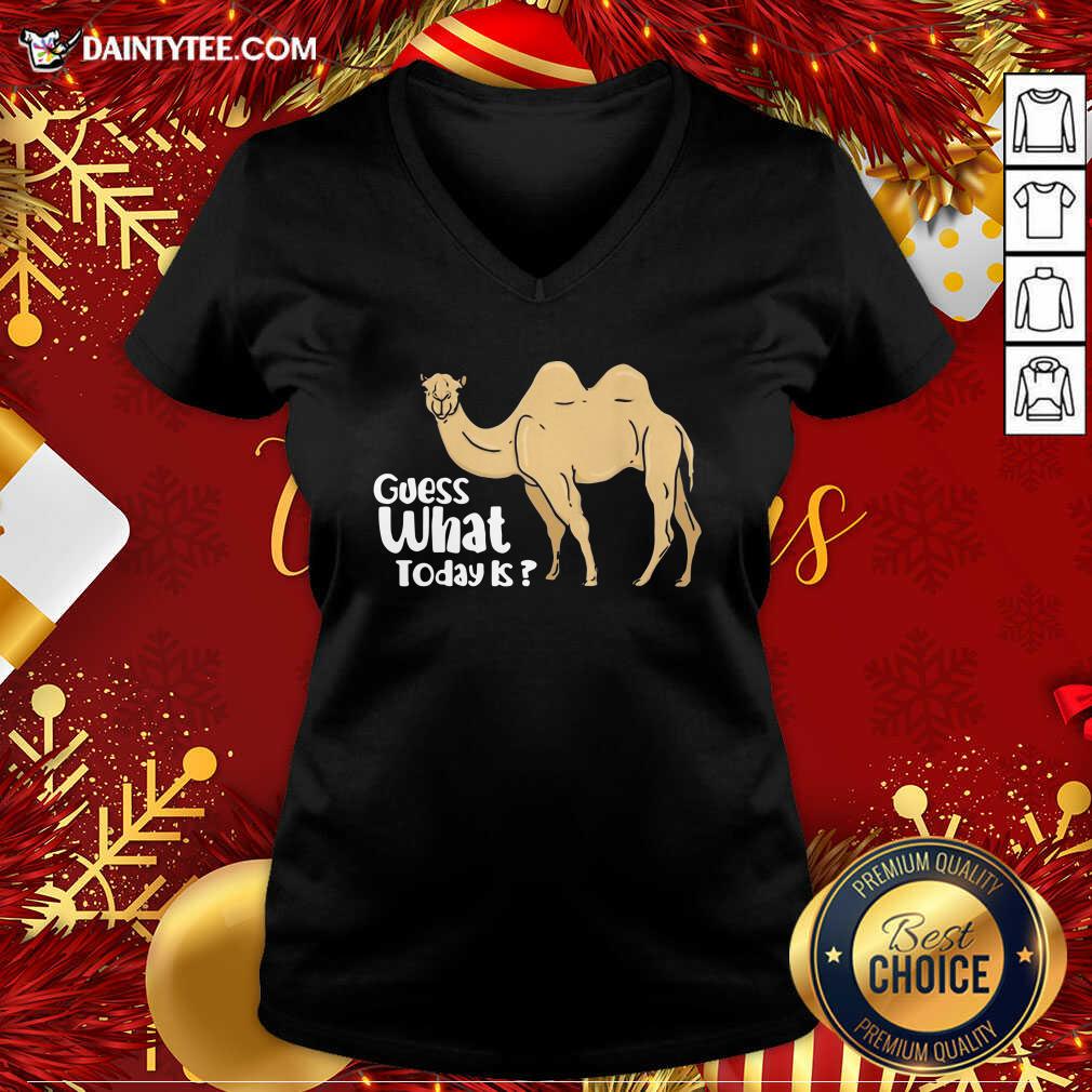 Camel Wednesday Guess What Day It Is V-neck- Design By Daintytee.com Camel Wednesday Guess What Day It Is V-neck- Design By Daintytee.com