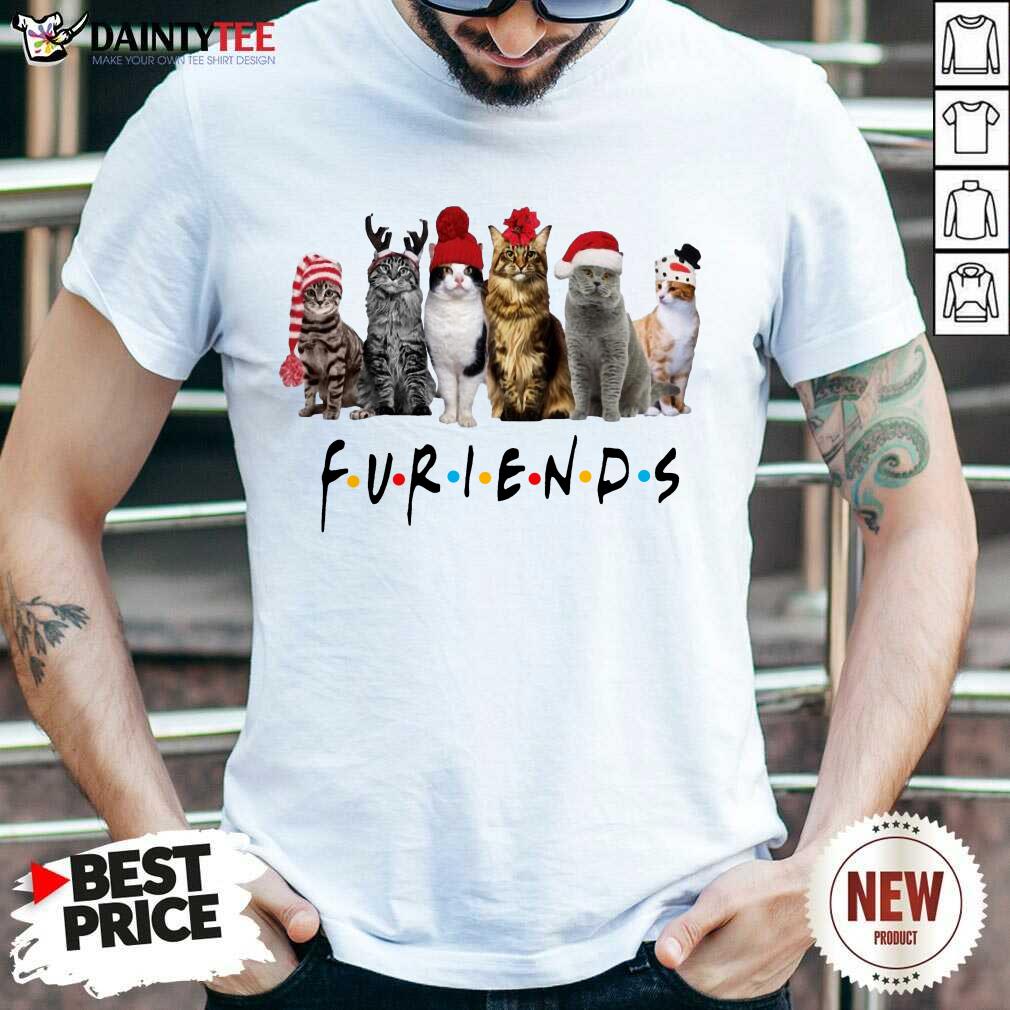 Cats Santa Furiends Christmas Shirt- Design By Daintytee.com