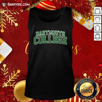 Dartmouth College Green Text Tank Top- Design By Daintytee.com