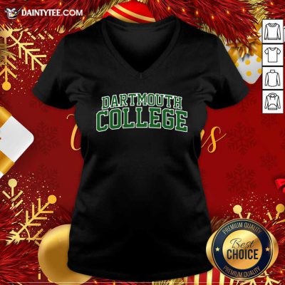 Dartmouth College Green Text V-neck- Design By Daintytee.com
